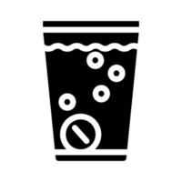 in water oplosbare pillen glyph pictogram vectorillustratie vector