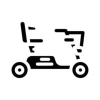 elektrische scooter voor mensen met een handicap glyph pictogram vectorillustratie vector