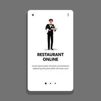 restaurant online service levering drankjes vectorillustratie vector