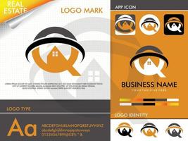 onroerend goed letter q logo vector ontwerpsjabloon