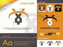 onroerend goed letter y logo vector ontwerpsjabloon