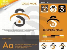 onroerend goed letter s logo ontwerp vector sjabloon