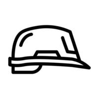 helm bouwer hoed accessoire lijn pictogram vectorillustratie vector