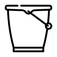 emmer plastic lijn pictogram vectorillustratie vector