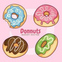 vector grafische illustratie van zoete donuts collectie