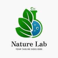 science lab logo element sjabloon vector