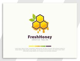 vers honing logo-ontwerp met bladeren vector