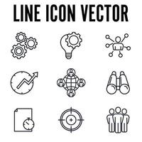 zakelijke teamwerk elementen instellen pictogram symbool sjabloon voor grafisch en webdesign collectie logo vectorillustratie vector