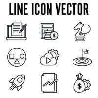 zakelijke, digitale marketing set pictogram symbool sjabloon voor grafisch en webdesign collectie logo vectorillustratie vector