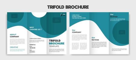 creatieve bewerkbare driebladige brochure sjabloonontwerp vector