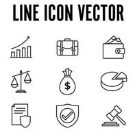 geld, financiën, betalingen instellen pictogram symbool sjabloon voor grafisch en webdesign collectie logo vectorillustratie vector