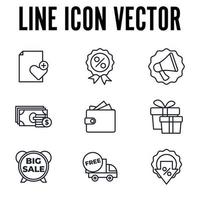 zwarte vrijdag grote verkoop set pictogram symbool sjabloon voor grafische en webdesign collectie logo vectorillustratie vector