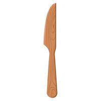 cartoon natuur houten keukengerei gebruiksvoorwerp mes met houtnerf textuur vector