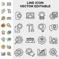 engineering set pictogram symbool sjabloon voor grafische en webdesign collectie logo vector illustratie