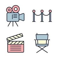 entertainment set pictogram symbool sjabloon voor grafisch en webdesign collectie logo vectorillustratie vector