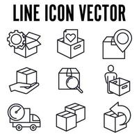 verzending levering set pictogram symbool sjabloon voor grafisch en webdesign collectie logo vectorillustratie vector