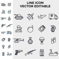 oorlog set pictogram symbool sjabloon voor grafische en webdesign collectie logo vectorillustratie vector