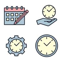 tijd set pictogram symbool sjabloon voor grafisch en web design collectie logo vector illustratie