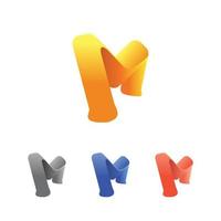 creatieve tekenfilmstijl letter m-logo vector