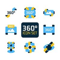 360 weergave iconen set vector