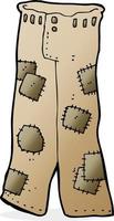 cartoon gepatchte oude broek vector