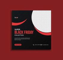 black friday creatieve social media post en webbannersjabloon vector