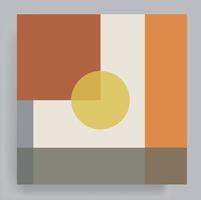 minimalistische platte geometrische vectorillustratie. abstracte contouren van moderne hedendaagse boho-elementen. Jaren '70 vintage retro kleuren. wanddecoratie, achtergrond, poster, ansichtkaart, brochure en omslag. vector