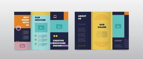 moderne eenvoudige zakelijke driebladige brochure ontwerpsjabloon vector