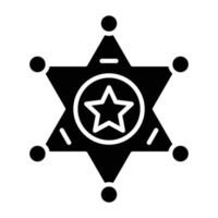 sheriff-pictogramstijl vector