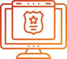 online politie-pictogramstijl vector