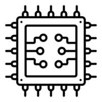 pictogramstijl CPU-processor vector