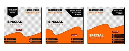 social media posts sjabloon modern design, voor digitale marketing online vector