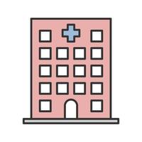 ziekenhuis kleur icoon. kliniek. geïsoleerde vectorillustratie vector