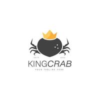 koningskrab logo ontwerp illustratie icon vector