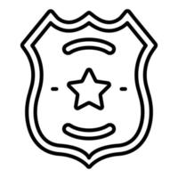 politie badge pictogramstijl vector