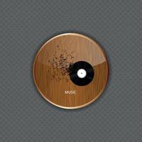 muziek hout toepassingspictogrammen vector