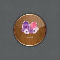 pasen hout applicatie iconen vector illustratie