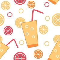 citrus cocktail naadloze patroon achtergrond vectorillustratie vector