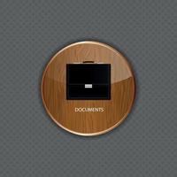 documenten hout toepassing iconen vector illustratie