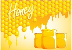 Honingdruppelachtergrond Met Kruiken