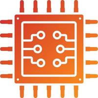 pictogramstijl CPU-processor vector