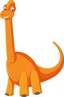 leuke brachiosaurus dinosaurus cartoon vector
