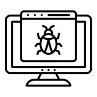 computer bug pictogramstijl vector