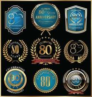 Badge-sjablonen voor 80-jarig jubileum vector