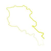 Armenië kaart geïllustreerd op een witte achtergrond vector