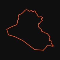 Irak kaart geïllustreerd op witte achtergrond vector