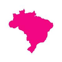 brazilië kaart geïllustreerd op witte achtergrond vector