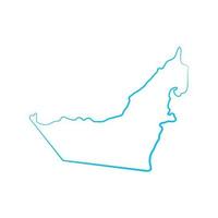 Arabische Emiraten kaart geïllustreerd op witte achtergrond vector