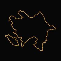 azerbeidzjan kaart geïllustreerd op witte achtergrond vector