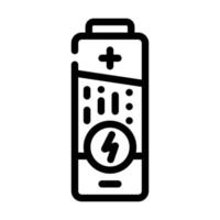 elektrische batterij lijn pictogram vectorillustratie vector